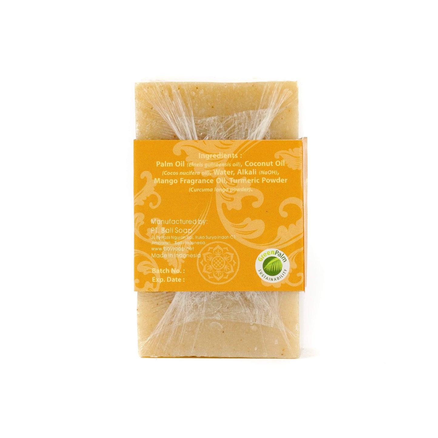 Bali Soap - Mango Natural Soap - Bar Soap for Men & Women - Bath, Body and Face Soap - Vegan, Handmade, Exfoliating Soap - 3 Pack, 3.5 Oz each