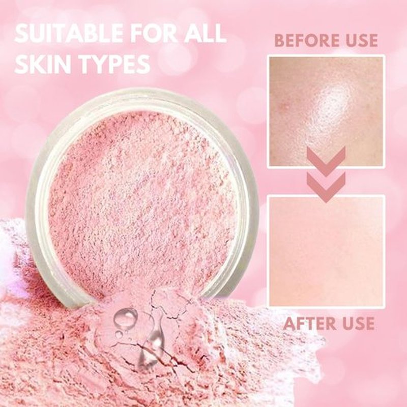 Pewosrid Luminance Milano Powder, Luminance Powder, Beauty Blurring Powder, Luminance Milano Pink Powder, Beauty Pink Setting Powder for All Skin Tones (07#, Pack of 1)