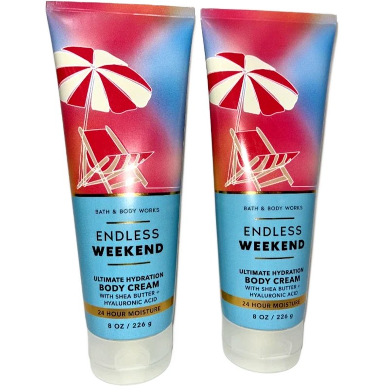 Bath & Body Works Endless Weekend Ultimate Hydration Cream For Women 8 Fl Oz 2- Pack (Endless Weekend) 16 Ounce