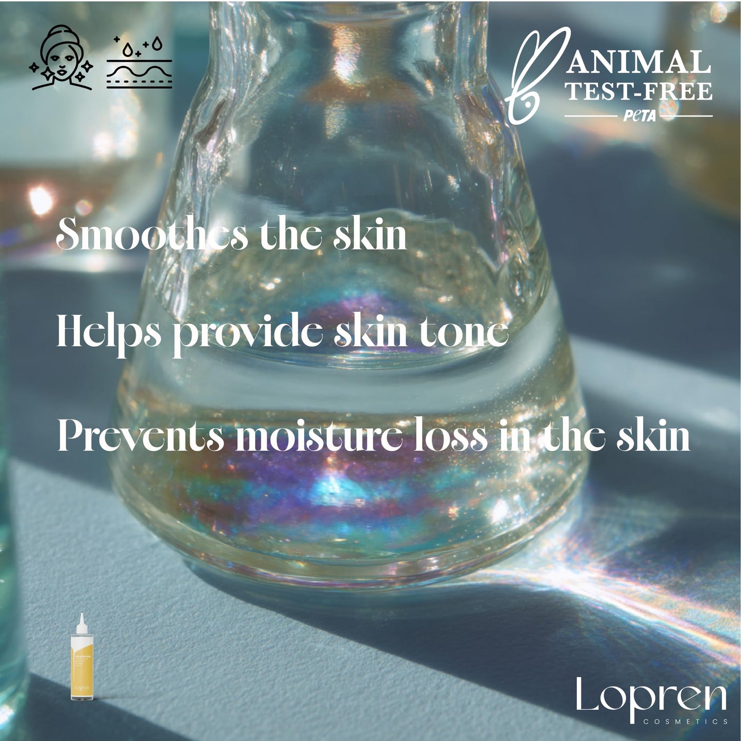 Lopren 7% Glycolic Acid Brightening & Anti-Blemish Facial Toner, Exfoliating AHA Tonic for Uneven Skin Tone, Dark Spots & Dullness, Gentle Clarifying Toner for All Skin Types, 8.4 Fl Oz