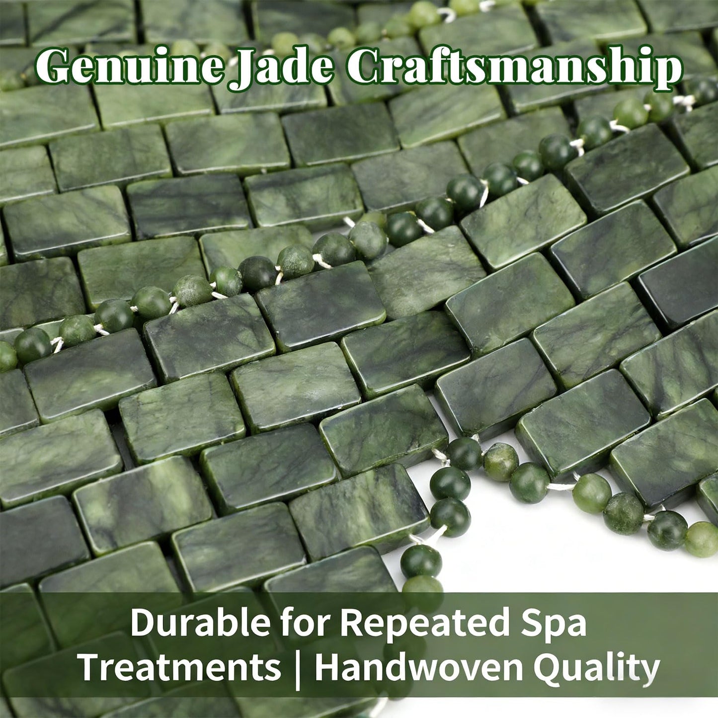 gemshan 4Pcs Jade Eye Mask, Natural Cooling Mask for Hot and Cold, Reusable Jade Mask for Facial, Anti-Aging Therapy Relive Eliminate Puffiness, Women Spa Mask Gift