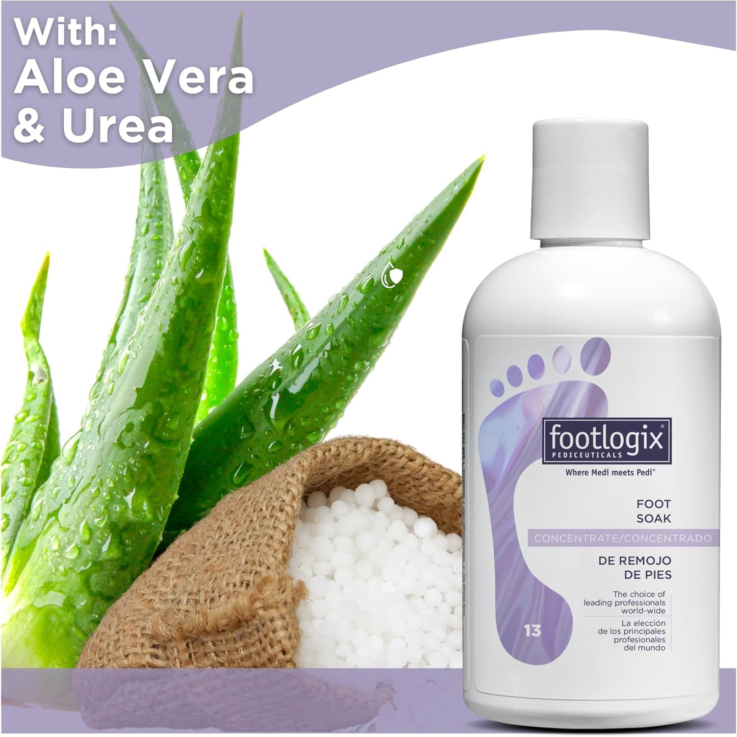 FOOTLOGIX Foot Soak Concentrate, 8.45 oz - Gentle Cleansing, Foot Bath Soak, Soften Dry Feet and Calluses