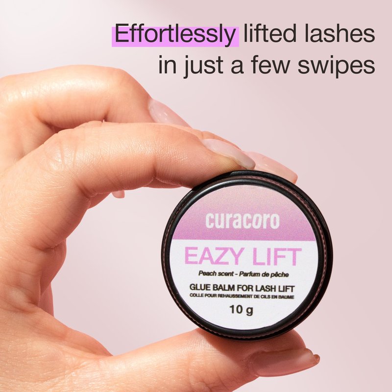 Curacoro Eazy Lash Lift Glue Balm 10g 2-in-1 Lash Lift Adhesive, Peach