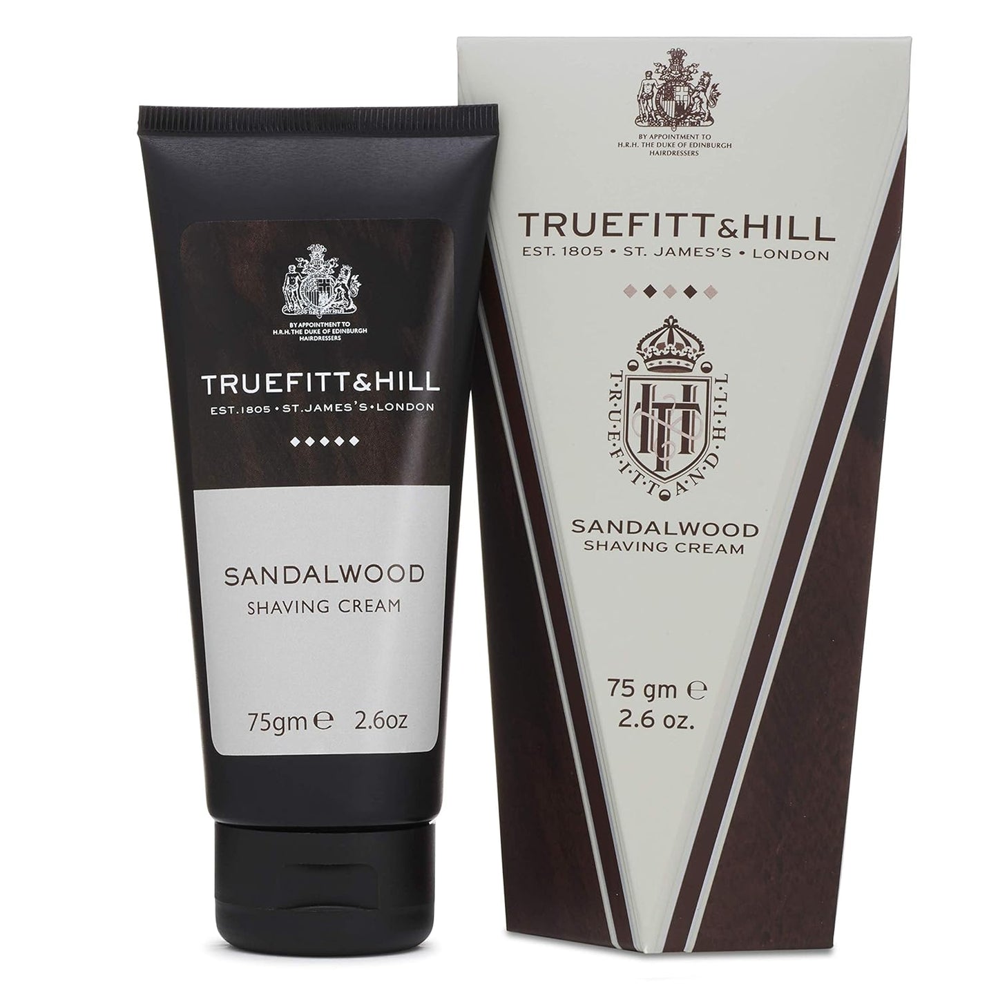 Truefitt & Hill Shaving Cream Tube - 1805 - Premium Glycerin-Based Lather, Smooth Glide, and Hydration for a Luxurious Shave - 2.65 oz
