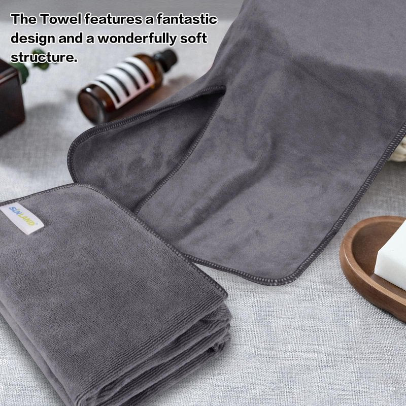 SINLAND Microfiber Esthetician Towels for Facials Mask Removing Face Wrap Soft Facial Cloth with Split Design Spa Towels for Facial Steam Massage and Cleansing 20x15.7inch