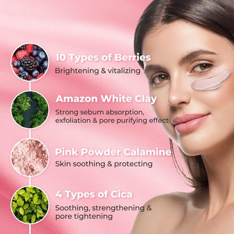 Aperire Pore Clay Mask Very Pretty Calamine Deep Clean, Sensitive Skin Oily Acne 4.2 oz