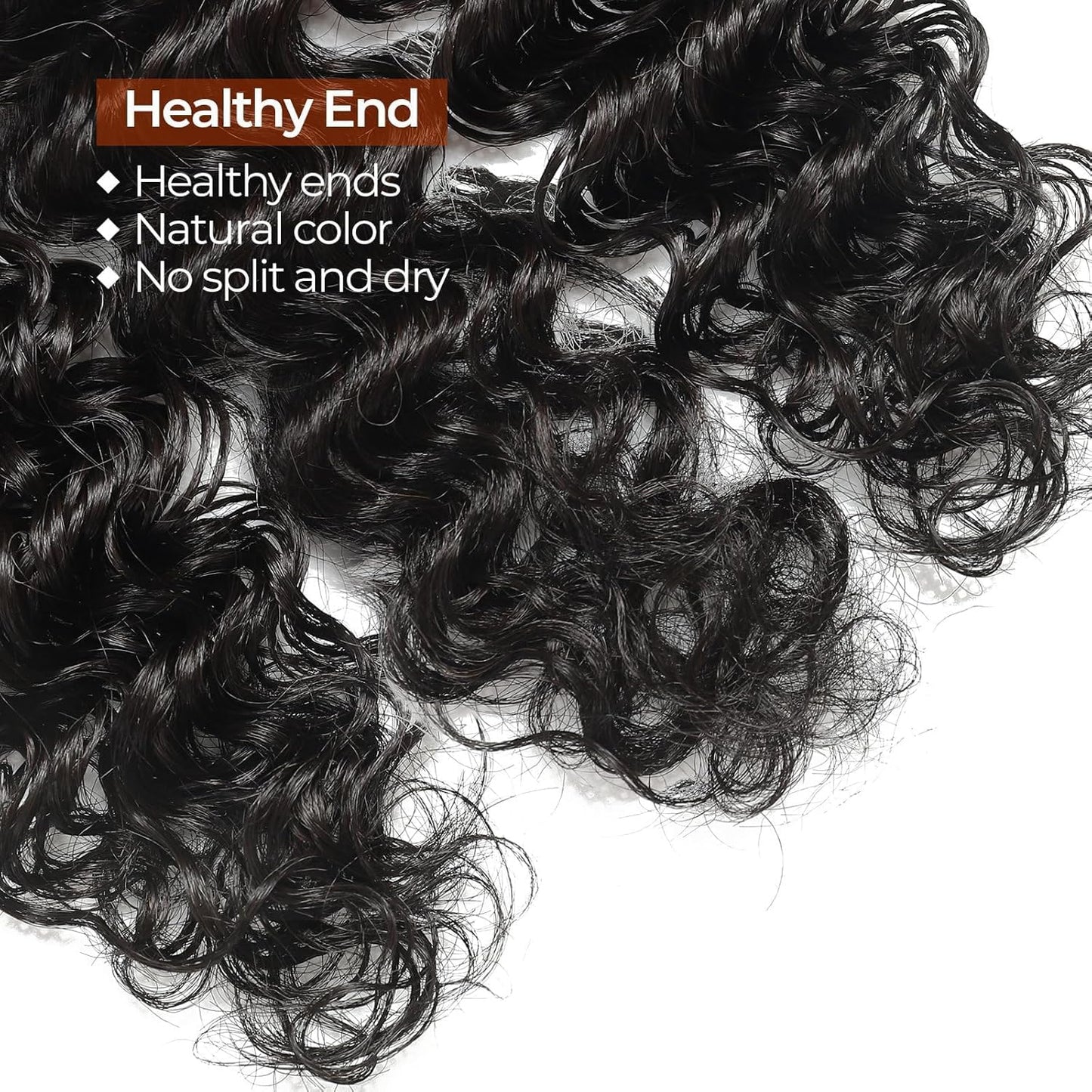 Deep Wave Bundles Human Hair Brazilian Virgin Hair Weave 3 Bundles Deep Curly 12A Grade Unprocessed Human Hair Extensions Natural Black 100g/pc (Deep Wave Bundles Human Hair, 24 26 28)