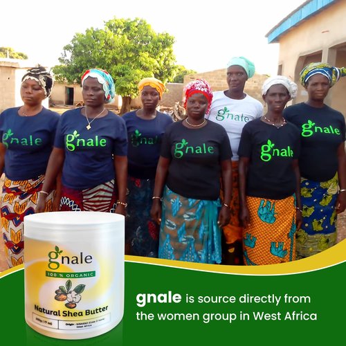 gnale Shea Butter Jar African Shea Butter Raw Organic. Body Butter Skin Moisturizer for Face Skin and Hair, Pure Raw Shea Butter for DIY Lotion, Oil, Cream, Soap