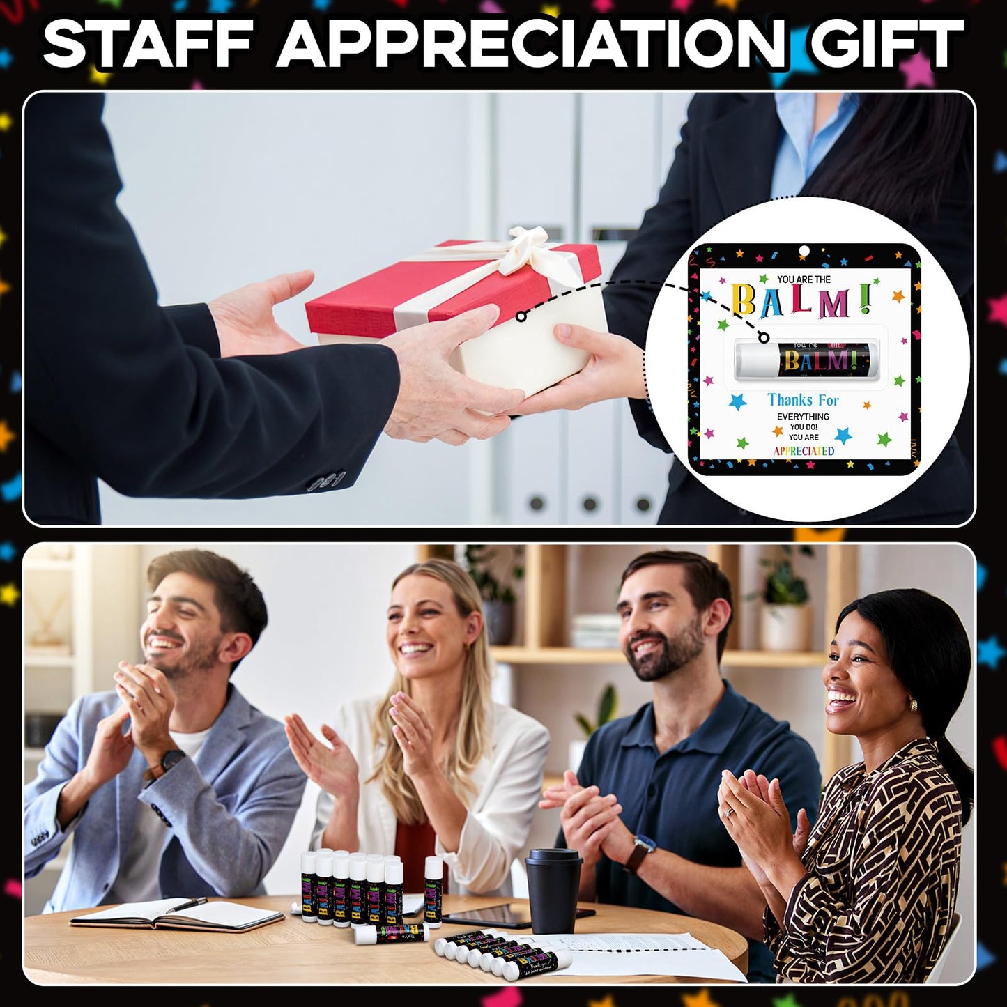 Sacubee 30 Pack Employee Appreciation Gifts Bulk Lip Balms, Teacher Thank You Gifts, Staff Volunteer Appreciation Favors, You're the Balm Mini Lip Balm (Assorted Flavor)