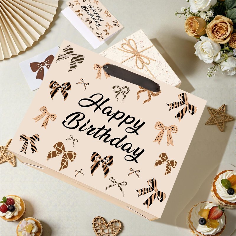 Leopard Birthday Gift Bag with Tissue Paper and Card, Cheetah Print Gift Bag for Girls Women Leopard Wrapping Paper Bags for Animal Cheetah Giraffe Print Themed Gifts Birthday Baby Shower Decorations
