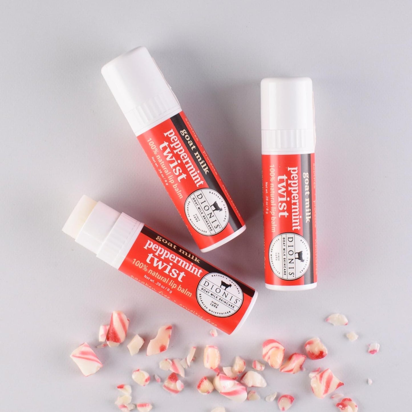 Dionis - Goat Milk Skincare Scented Lip Balm, Set of 6 (0.28 oz), Moisturize Dry and Chapped Lips, Cruelty-free and Paraben-free (Vanilla Bean)