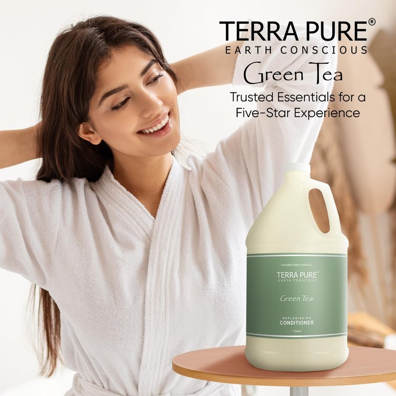 Terra Pure Hotel Conditioner | Four Gallons | Designed to Refill Soap Dispensers (Set of 4)