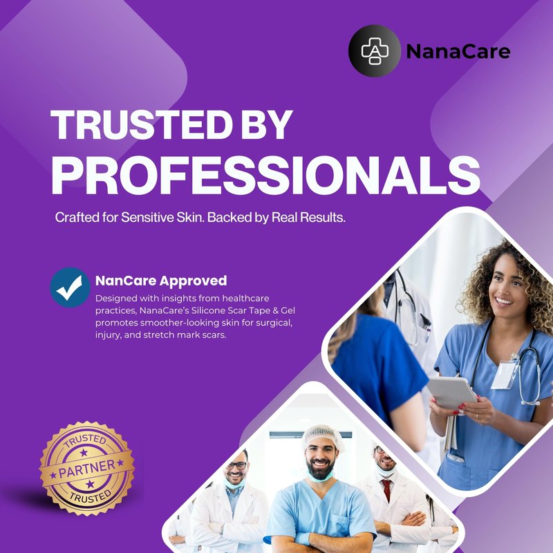 Silicone Scar Gel with SPF 30 & Silicone Scar Tape Roll – 20g Gel & 1.6"x120" Tape - Medical-Grade Silicone for Scr Appearance Care After Surgery, C-Section, Burns & Acne – NanaCare