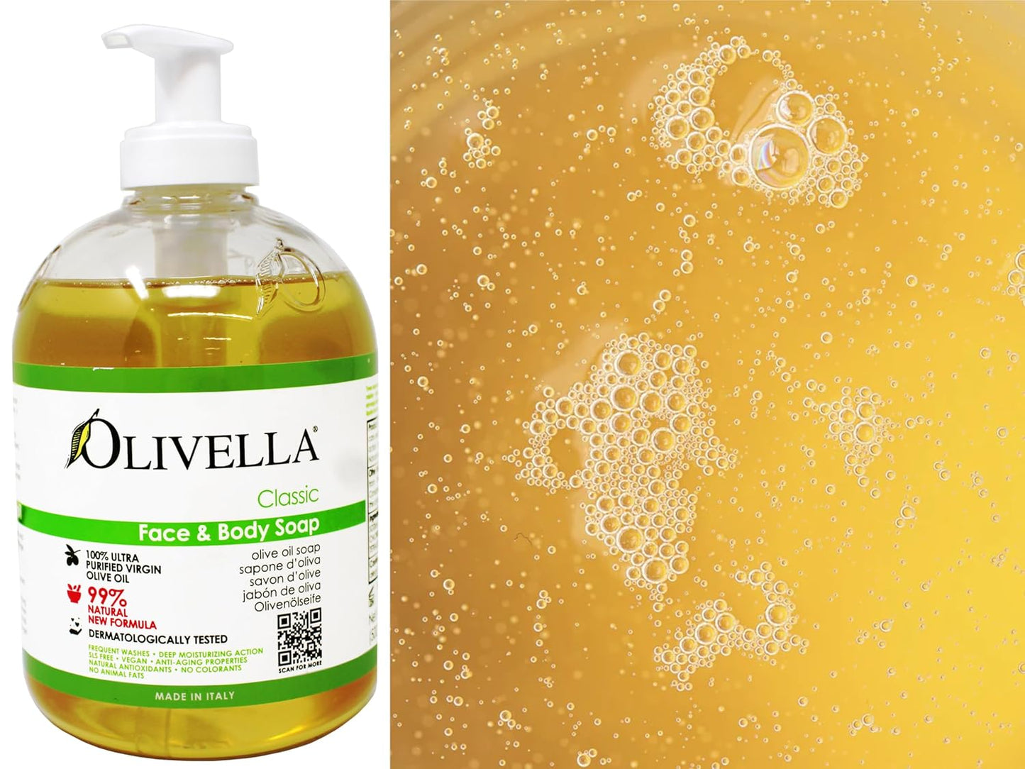 Olivella Face & Body Soap Bath Soaps 16.9 oz (Pack of 2)
