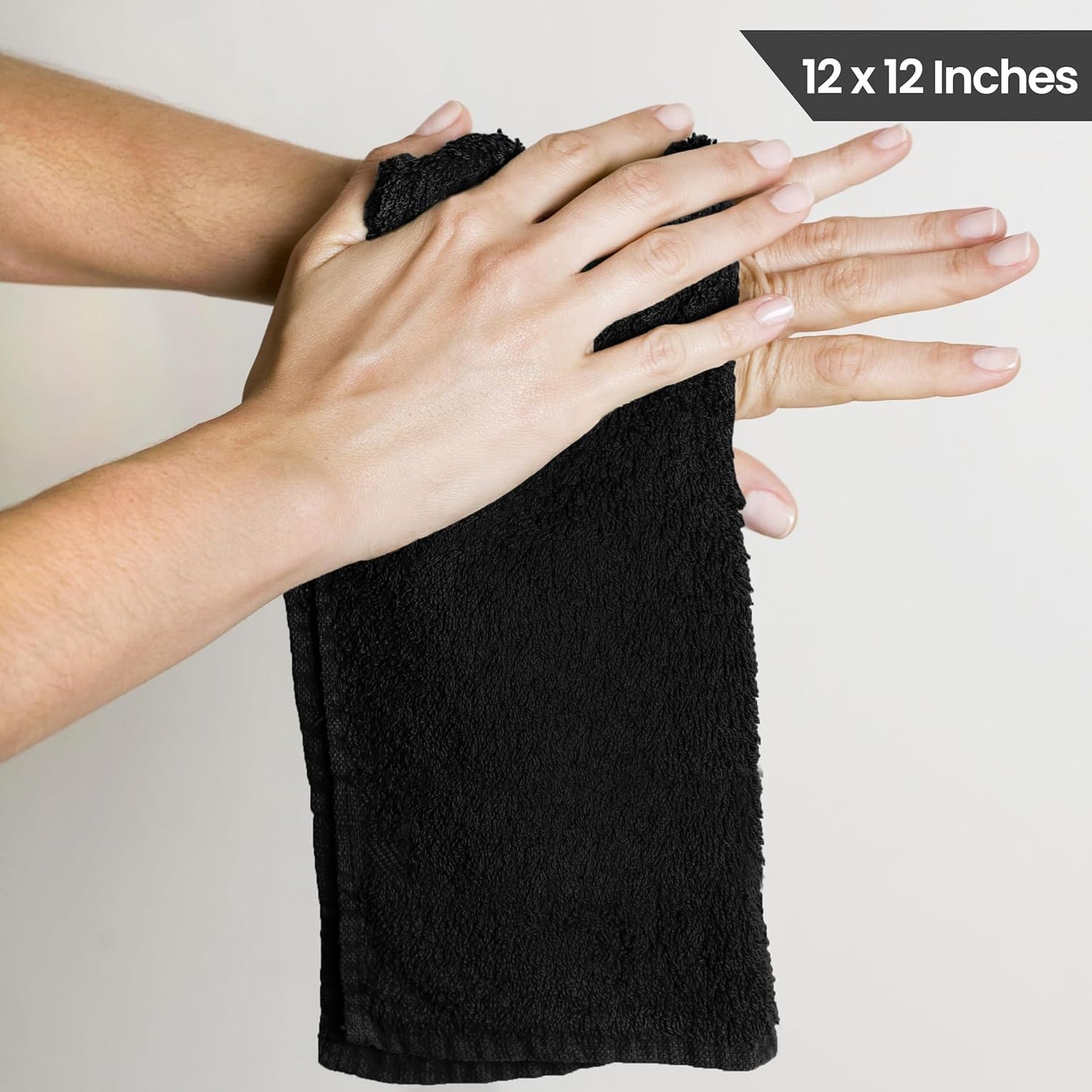 Utopia Towels 12 Pack Cotton Washcloths Set, 100% Ring Spun Cotton, Premium Flannel Face Cloths, Highly Absorbent and Soft Feel Fingertip Towels, Beige