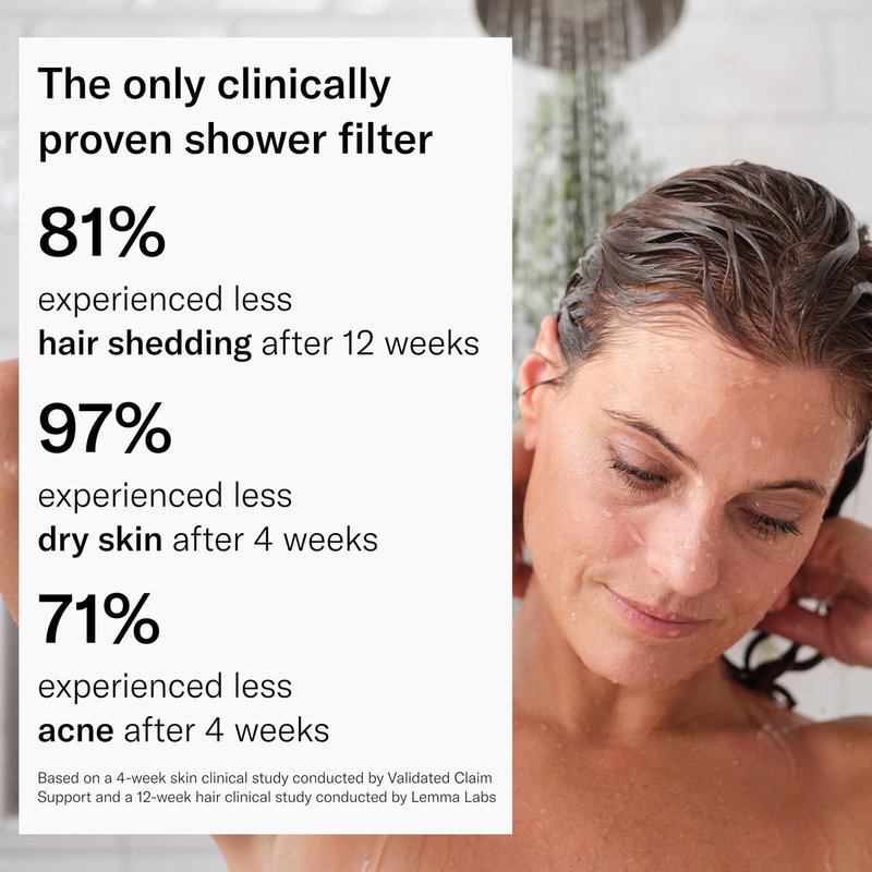 THE JOLIE FILTERED SHOWERHEAD with Shower Filter System- High Pressure Showerhead, Hair and Skincare Accessory to Improve Beauty and Personal Care Routine (New Modern Chrome)