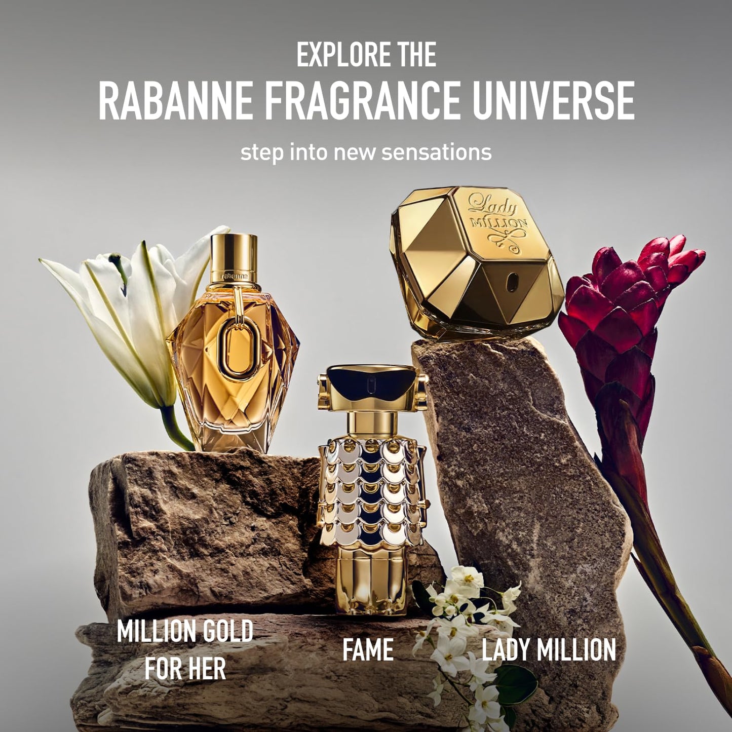 Rabanne Fame Eau de Parfum for Women - Fruity Floral Luxury Perfume with Mango, Jasmine & Incense - Long Lasting Refillable French Designer Fragrance Spray from Grasse, 1 oz