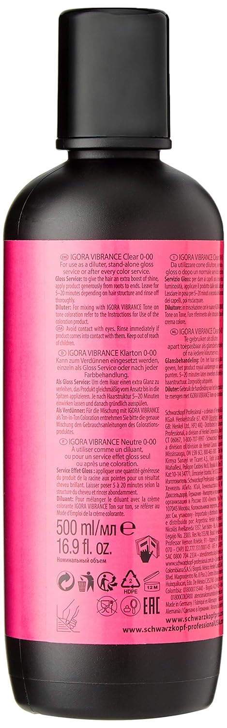 Igora Vibrance Clear 0-00 Hair Color Treatment - 500ml for Vibrant Shine