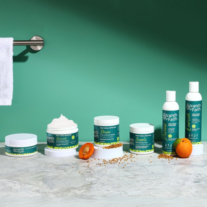 Strands of Faith Moisturizing Supple Twisting Butter | Holy Grail Collection | Including Babassu, Kukui, and Baobab Oil | Hydrates & Revitalizes to Healthy Hair | For Dry Hair Types