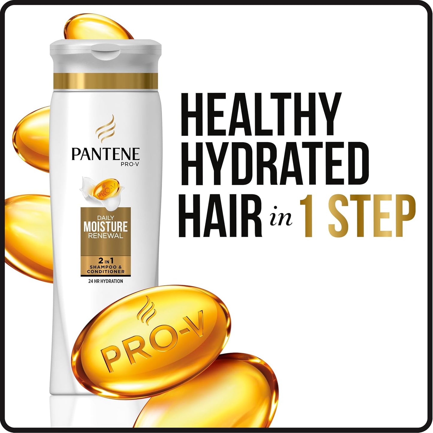 Pantene Pro-V Daily Moisture Renewal 2-in-1 Shampoo and Conditioner, 25.4 Fluid Ounce