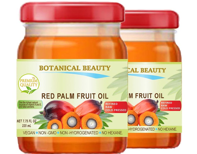 RED Palm Fruit Oil Brazilian 100% Pure Refined Undiluted Cold Pressed Super Food 7.75 Fl.oz 225 ml by Botanical Beauty