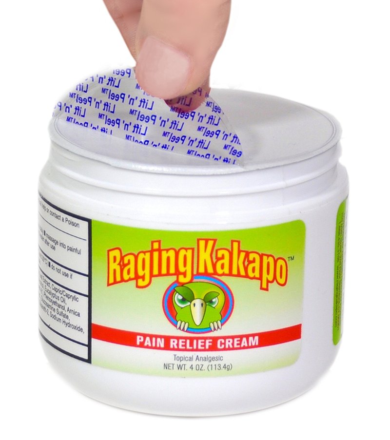 Raging Kakapo Pain Relief Cream - Sore Muscles, Joint Pain & Aches - Odor Free, Non-Greasy Pain Cream - Histamine Dihydrochloride, Capsaicin, Emu Oil & More - 4 oz. Jar