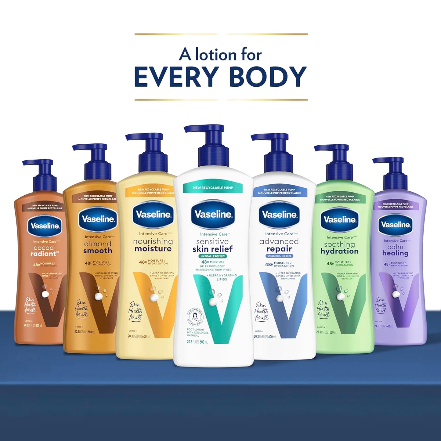 Vaseline Nourishing Moisture Body Lotion Hand & Body Lotion Pack of 12 for Dry Skin made with Ultra-Hydrating Lipids & Pure Oat Extract 3.4 oz