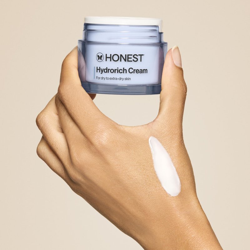 Honest Beauty Hydrorich Cream with Hyaluronic Acid + Mushroom Complex, Clinically Tested for Dry Skin, Dermatologist Tested, Hypoallergenic, Vegan, EWG Verified