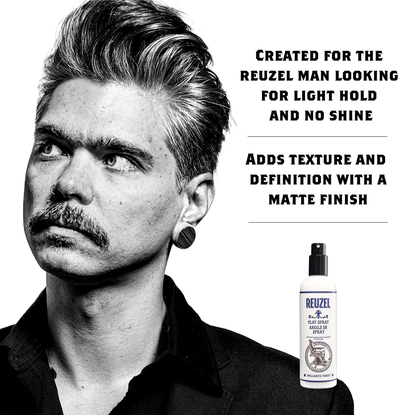 Reuzel Clay Spray, Adds Texture and Definition, 12 oz