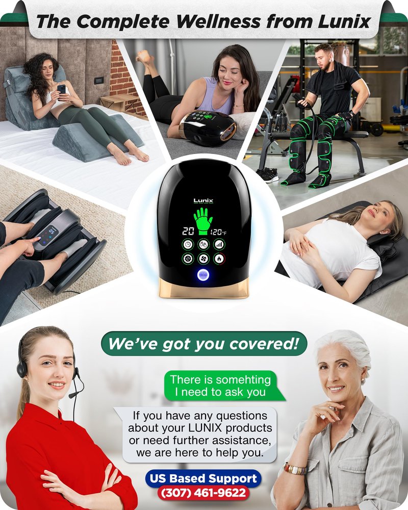 Lunix LX30 Rolling Hand Massager, Kneading + Compression, Heat + Cooling Fan, Finger & Wrist Pain Relief, Cordless Rechargeable, Charcoal Black