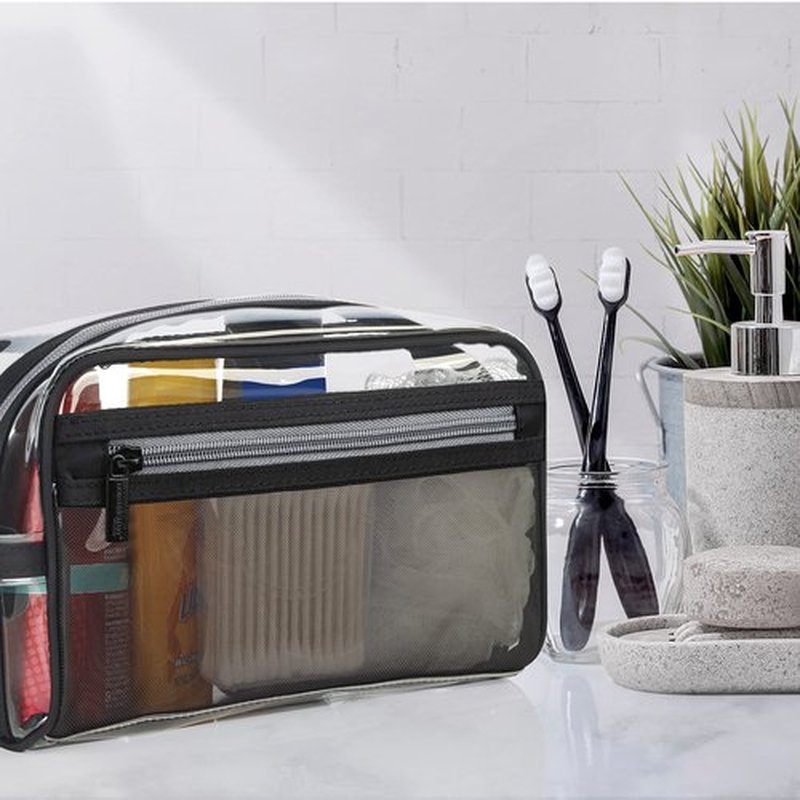 Conair Travel Toiletry Bag for Women and Men, Clear Bag by Travel Smart