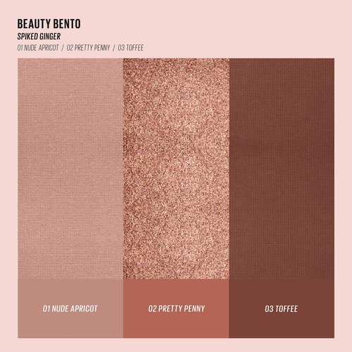 KAJA Beauty Bento Collection - Bouncy Eyeshadow Trio | Warm Honey Tones, Travel Size, 10 Spiked Ginger, 2019 Allure Best of Beauty Award, 0.03 Oz