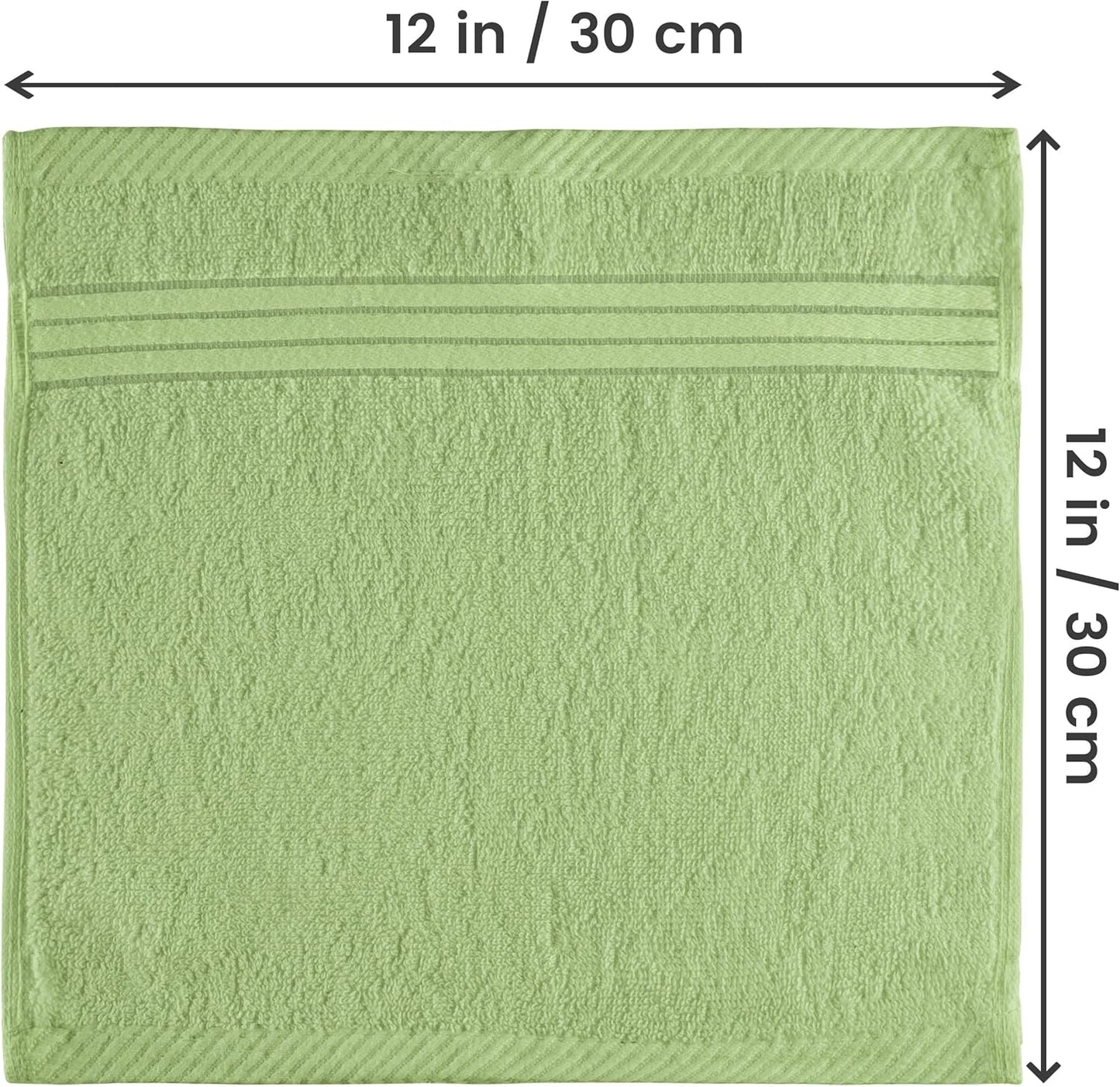 Premium 12-Pack Cotton Wash Cloths - Highly Absorbent & Soft 12x12 for Bathroom, Spa, Gym - Plum