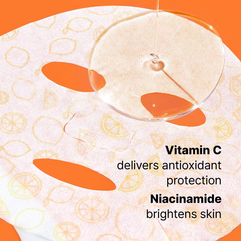 Dr.Jart+ Brightamin Brightening Plumping Korean Face Mask with Vitamin C | Korean Skin Care | Travel Size, 1 Pack