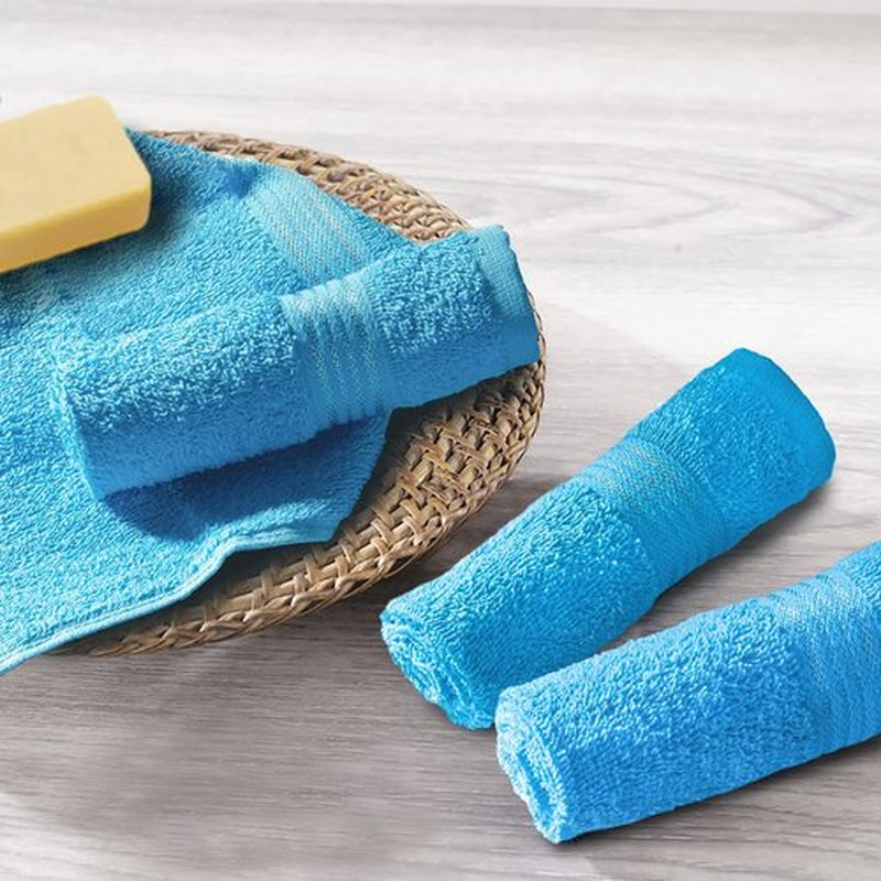 Belizzi Home Ultra Soft Cotton Washcloths, Contains 12 Piece Face Cloths 12x12 inch, Ideal for Everyday use Face Towels, Compact & Lightweight Multi Purpose Washcloths - Turquoise Blue