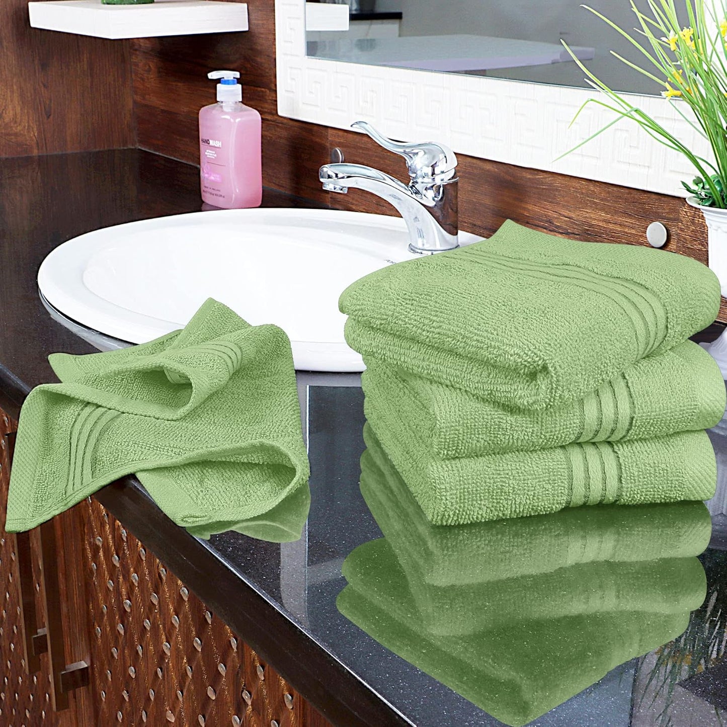 Premium 12-Pack Cotton Wash Cloths - Highly Absorbent & Soft 12x12 for Bathroom, Spa, Gym - Plum