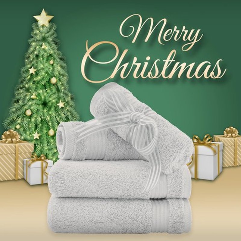 American Veteran Towel, 100% Cotton Turkish Washcloths for Bathroom Essentials 4 Pack, Soft Absorbent Wash Cloths Quick Drying Small Towels Washrags, Silver Grey