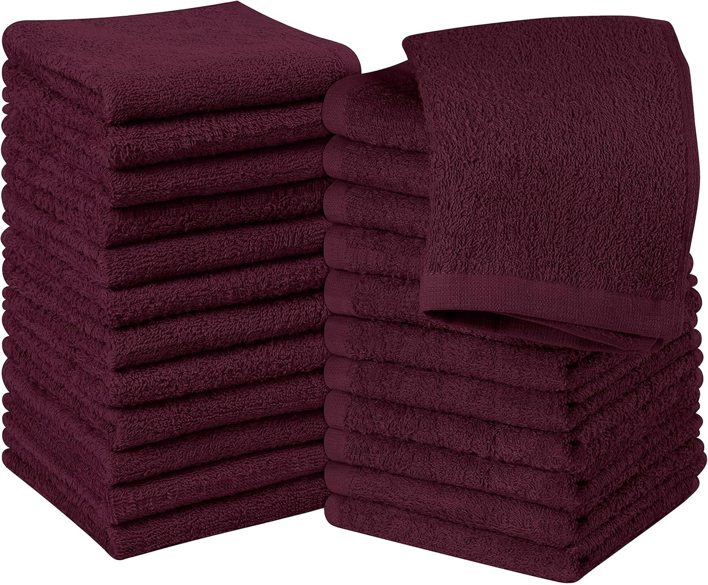 Utopia Towels 12 Pack Cotton Washcloths Set, 100% Ring Spun Cotton, Premium Flannel Face Cloths, Highly Absorbent and Soft Feel Fingertip Towels, Beige