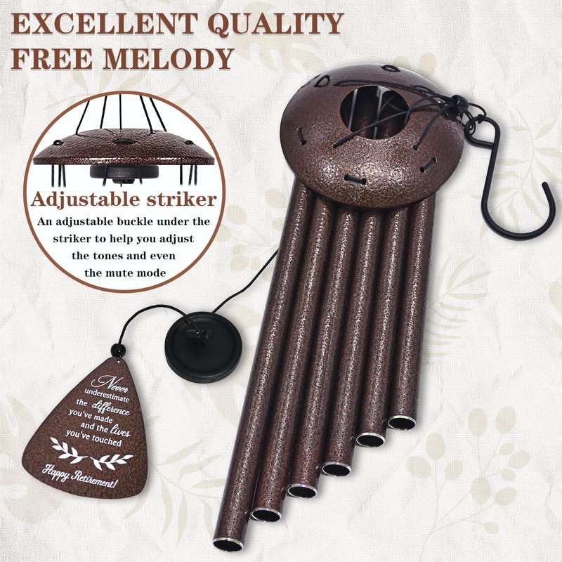 Retirement Gift for Woman Men, 32" Wind Chimes Retired Gifts, 2026 Happy Retirement Gifts for Women Coworker Colleague Boss Teachers Nurses Friends, Going Away Gift Ideas Retirement Decorations