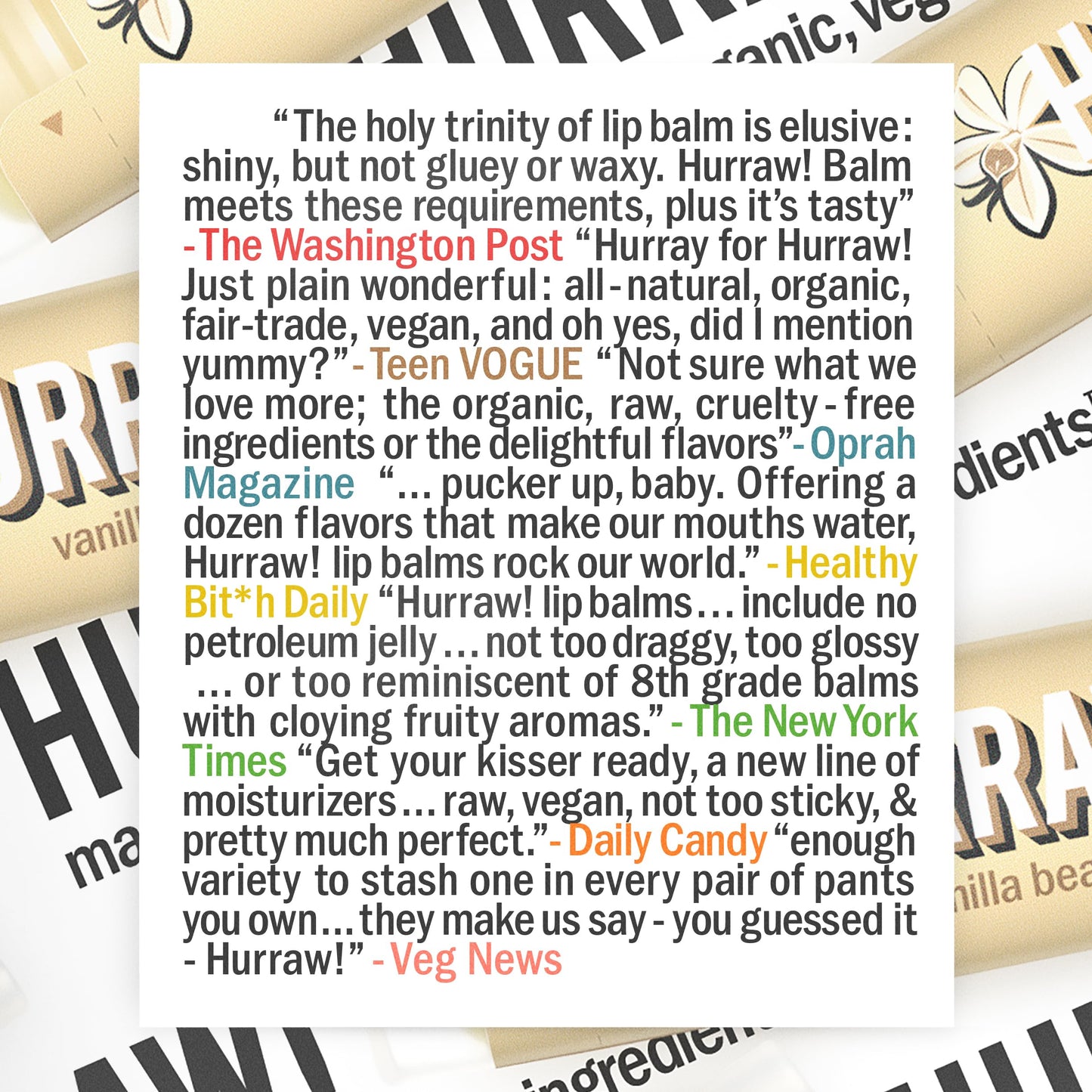 Hurraw! Vanilla Bean Lip Balm, 2 Pack: Organic, Certified Vegan, Cruelty and Gluten Free. Non-GMO, 100% Natural Ingredients. Bee, Shea, Soy and Palm Free. Made in USA
