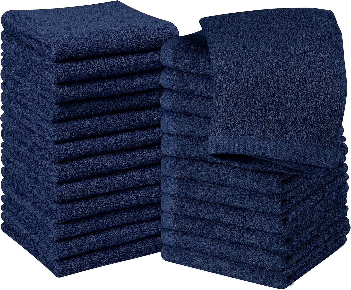 Utopia Towels 12 Pack Cotton Washcloths Set, 100% Ring Spun Cotton, Premium Flannel Face Cloths, Highly Absorbent and Soft Feel Fingertip Towels, Beige