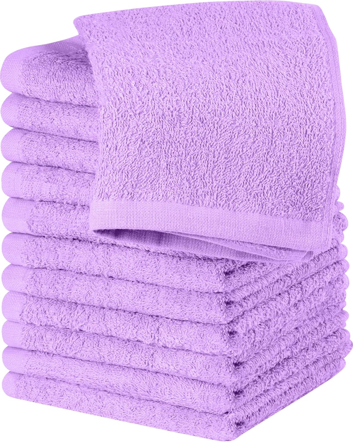 Utopia Towels 12 Pack Cotton Washcloths Set, 100% Ring Spun Cotton, Premium Flannel Face Cloths, Highly Absorbent and Soft Feel Fingertip Towels, Beige
