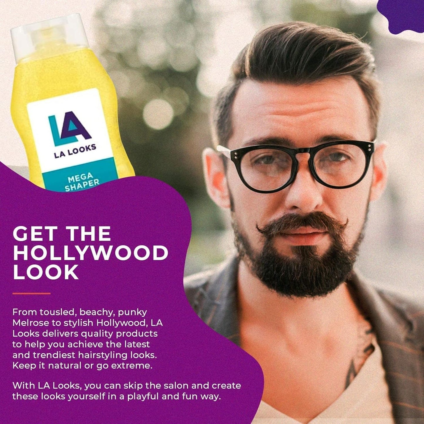 La Looks Gel #9 Mega Mega 20 Ounce (Yellow) (591ml) (6 Pack)