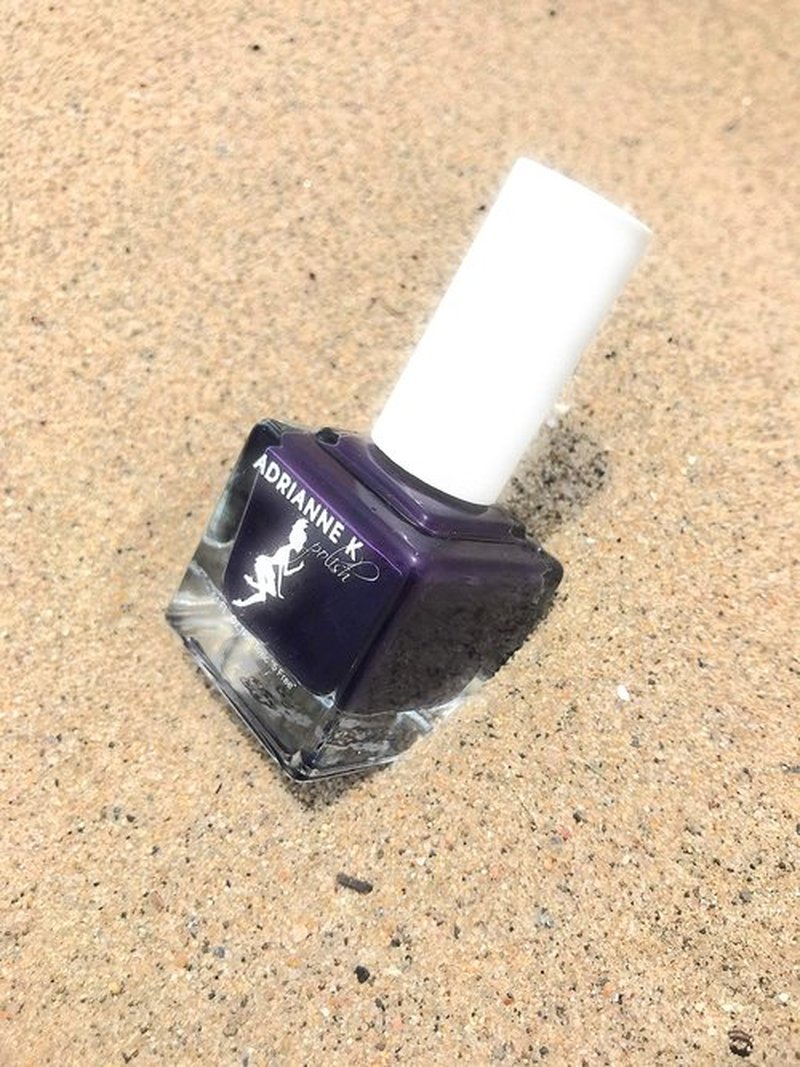 ADRIANNE K NON-TOXIC DARK PURPLE NAIL POLISH, VIOLETTA, .51 FL OZ, VEGAN