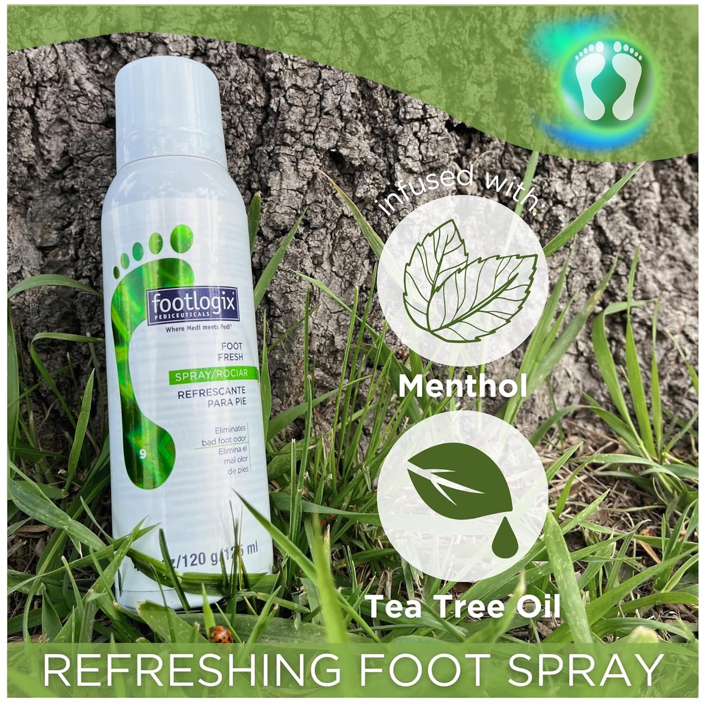 FOOTLOGIX Foot Deodorant Spray, 4.23 Fl Oz