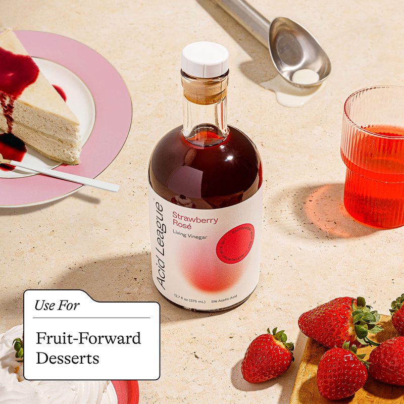 Acid League Strawberry Rosé Living Vinegar, 12.7 Fl Oz