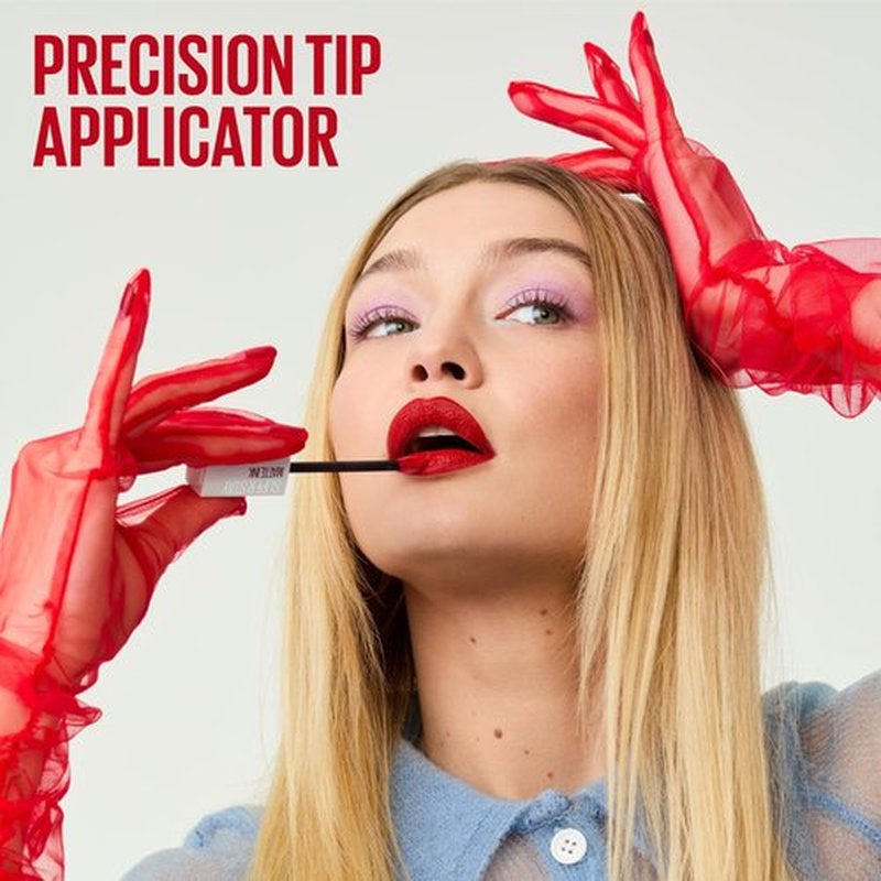 Maybelline Super Stay Matte Ink Liquid Lipstick Makeup, Long Lasting High Impact Color, Up to 16H Wear, Shot Caller, Bright Pinky Red, 1 Count