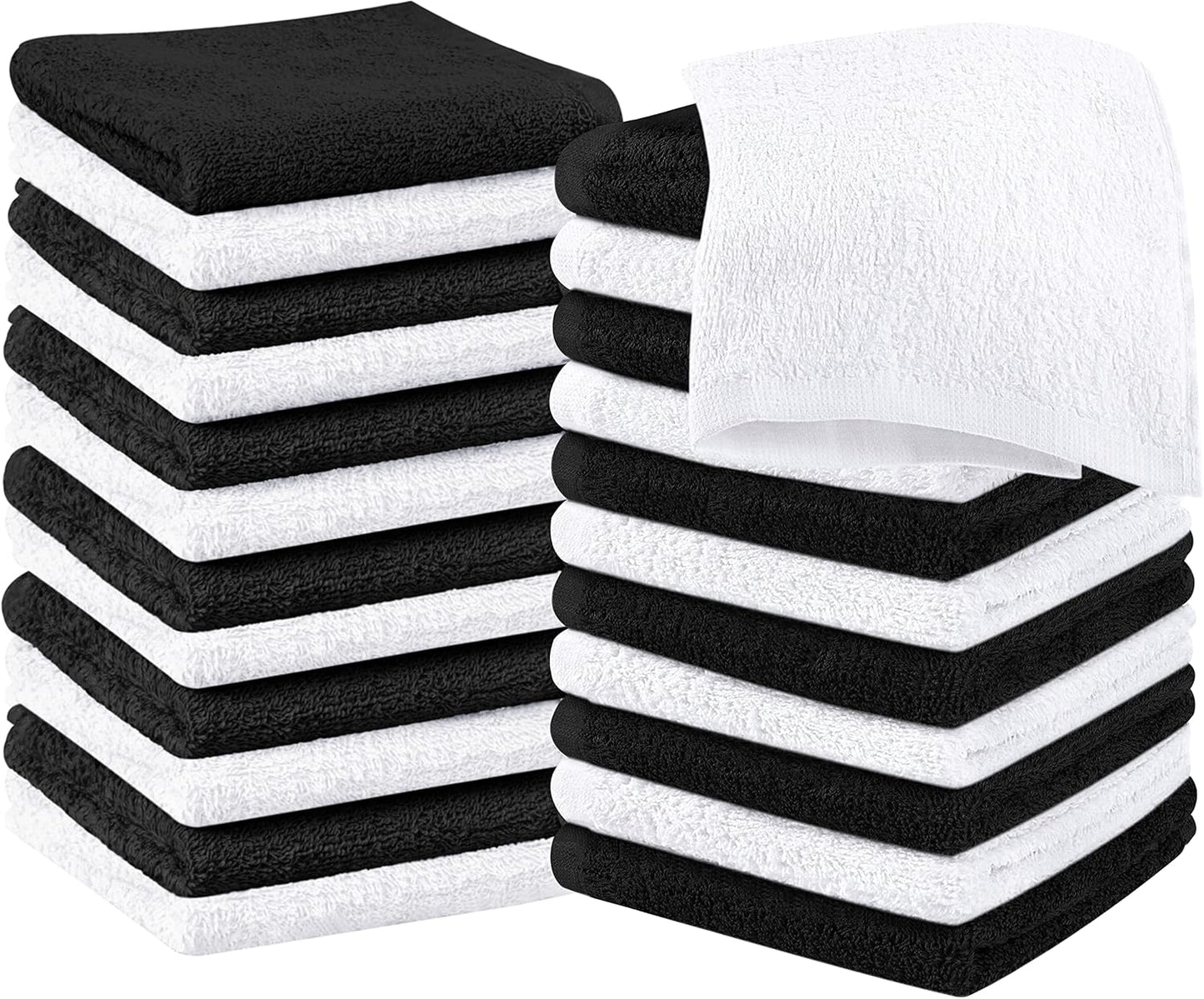 Utopia Towels 12 Pack Cotton Washcloths Set, 100% Ring Spun Cotton, Premium Flannel Face Cloths, Highly Absorbent and Soft Feel Fingertip Towels, Beige