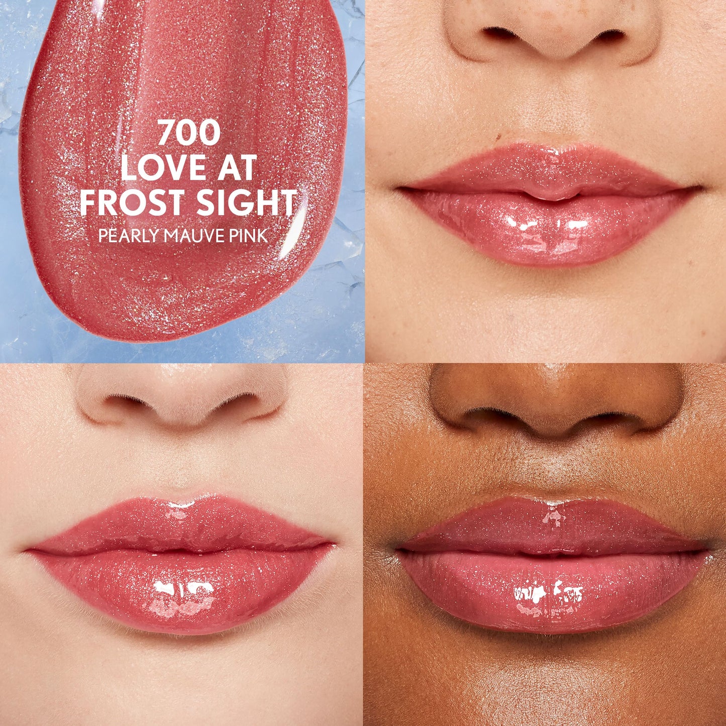 Covergirl Clean Fresh Yummy Gloss, 700 Love At Frost Sight, Plumper Gloss, Shiny Gloss, Vegan Formula, Volumizing Lip Plumper, Easy to Apply, Minty Flavor, 0.33oz