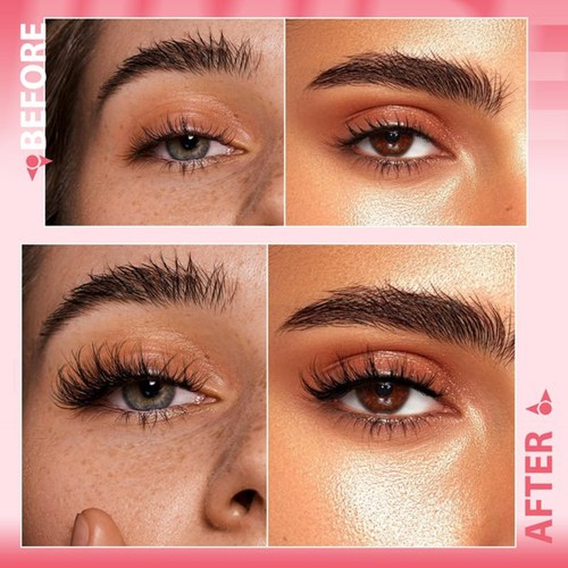 JIMIRE Magnetic Eyelashes without Eyeliner Magnetic Lashes Natural Look Wispy Reusable Comfortable Magnetic Eyelashes with Applicator No Glue Needed Fluffy Cat Eye Magnetic Lashes